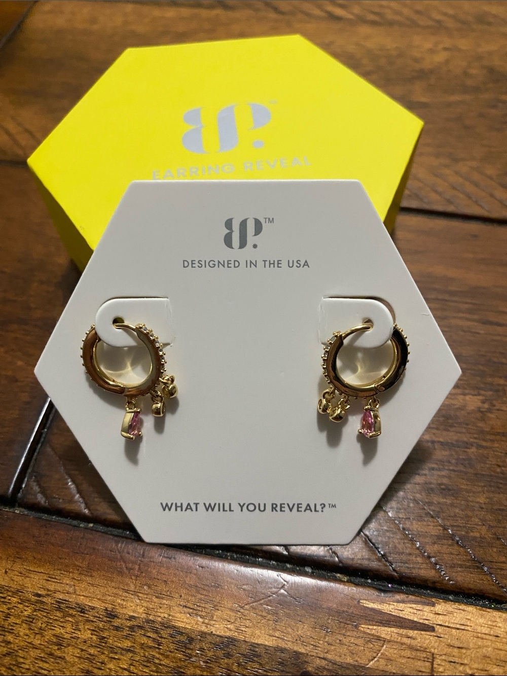 Bomb Party OG Originals Earrings - Lab Created Pink Sapphire - Gold Plating